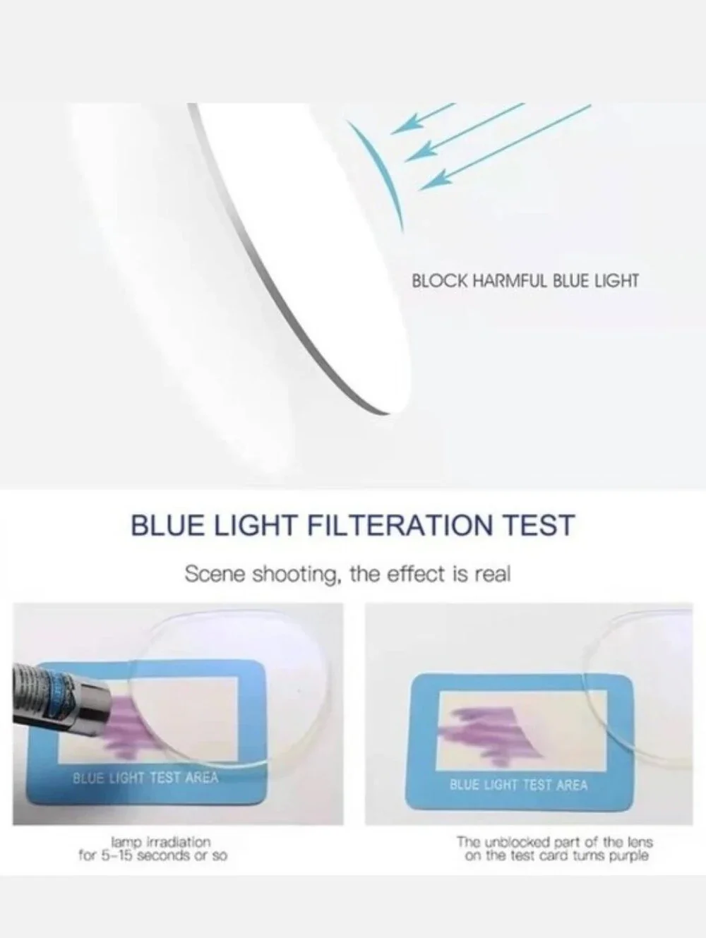 Black Rectangular Blue Light Blocking Glasses